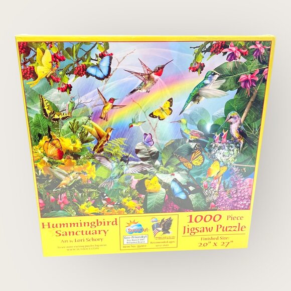 Hummingbird Sanctuary 1000 Piece Jigsaw Puzzle 20 inch x 27 inch New Sealed - Picture 1 of 4